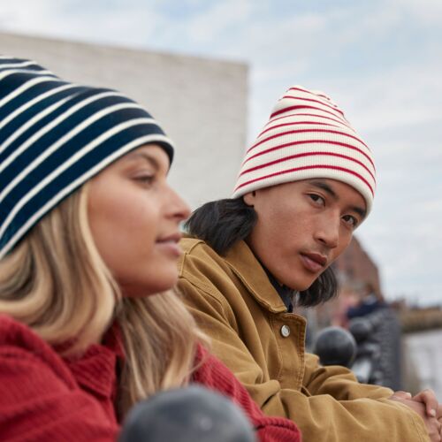 Original Deep Cuffed Striped Beanie Thumbnail