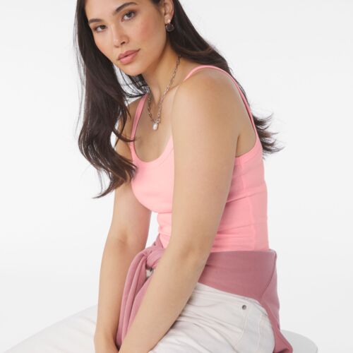 Women's Micro Rib Strap Tank Thumbnail