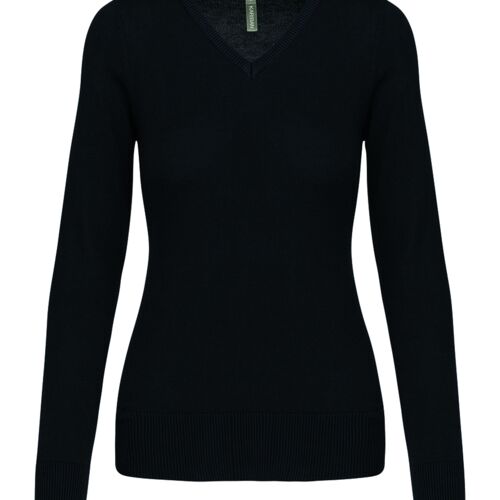 Kariban Ladies Cotton Acrylic V Neck Sweater Thumbnail