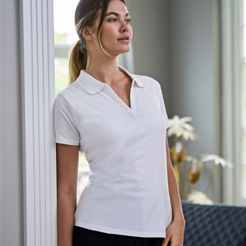 Women's Luxury Stretch V-Neck Polo Thumbnail