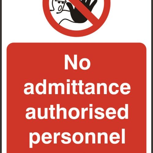 AUTHORISED PERSONNEL RPVC(PK5) 200MM X 300MM Thumbnail