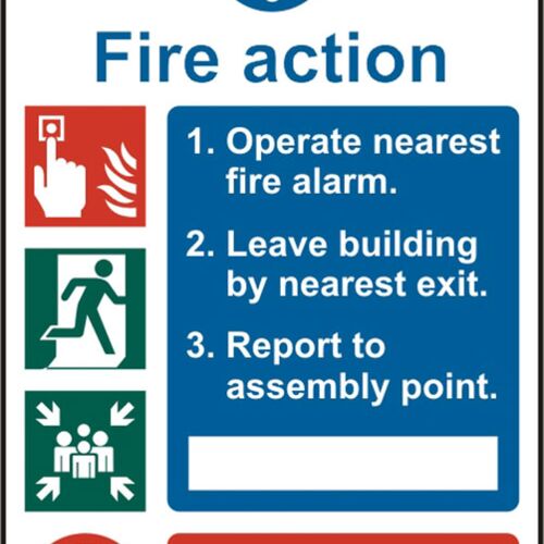 FIRE ACTION PROCEDURE RPVC PK5 200MM X 300MM Thumbnail