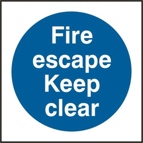 FIRE ESCAPE KEEP CLEAR SAV PK5 150MM X 150MM Thumbnail