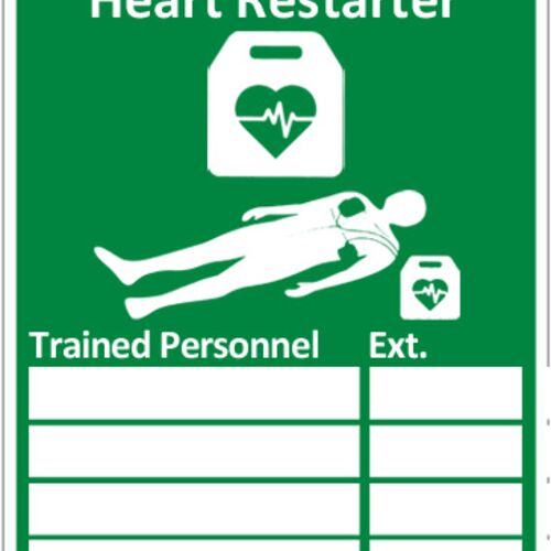 AED TRAINED PERSONNEL SIGN  Thumbnail