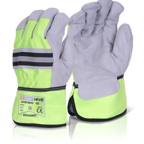 CANADIAN HIGH QUALITY HIGH VIZ RIGGER GLOVE Pk10 Thumbnail