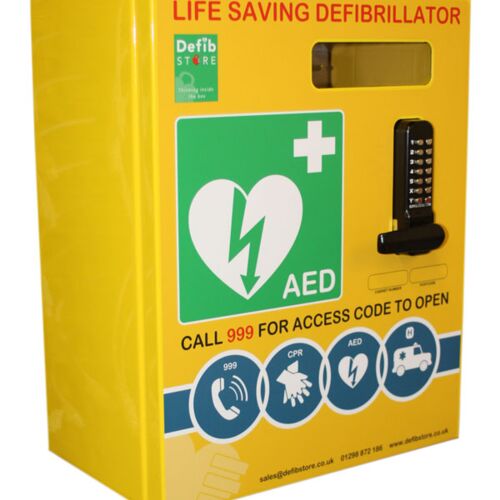 DEFIBRILLATOR STAINLESS STEEL CABINET WITH LOCK & ELECTRICS Each Thumbnail