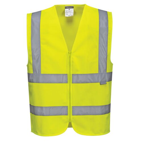 Hi Viz Vest With Zip Yellow Thumbnail